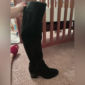 Marc fisher suede black tall boots size9